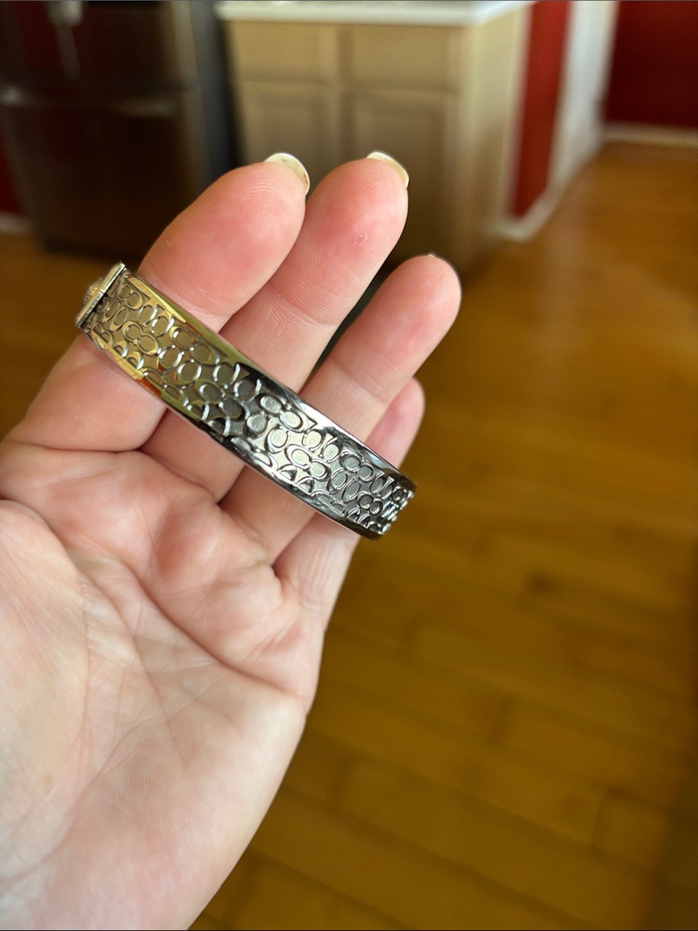 Coach Silver-Patterned Women's Bangle Bracelet - Picture 5 of 5
